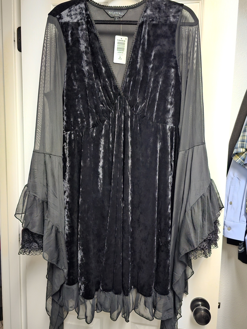 torrid Black Velvet & Chiffon Dress